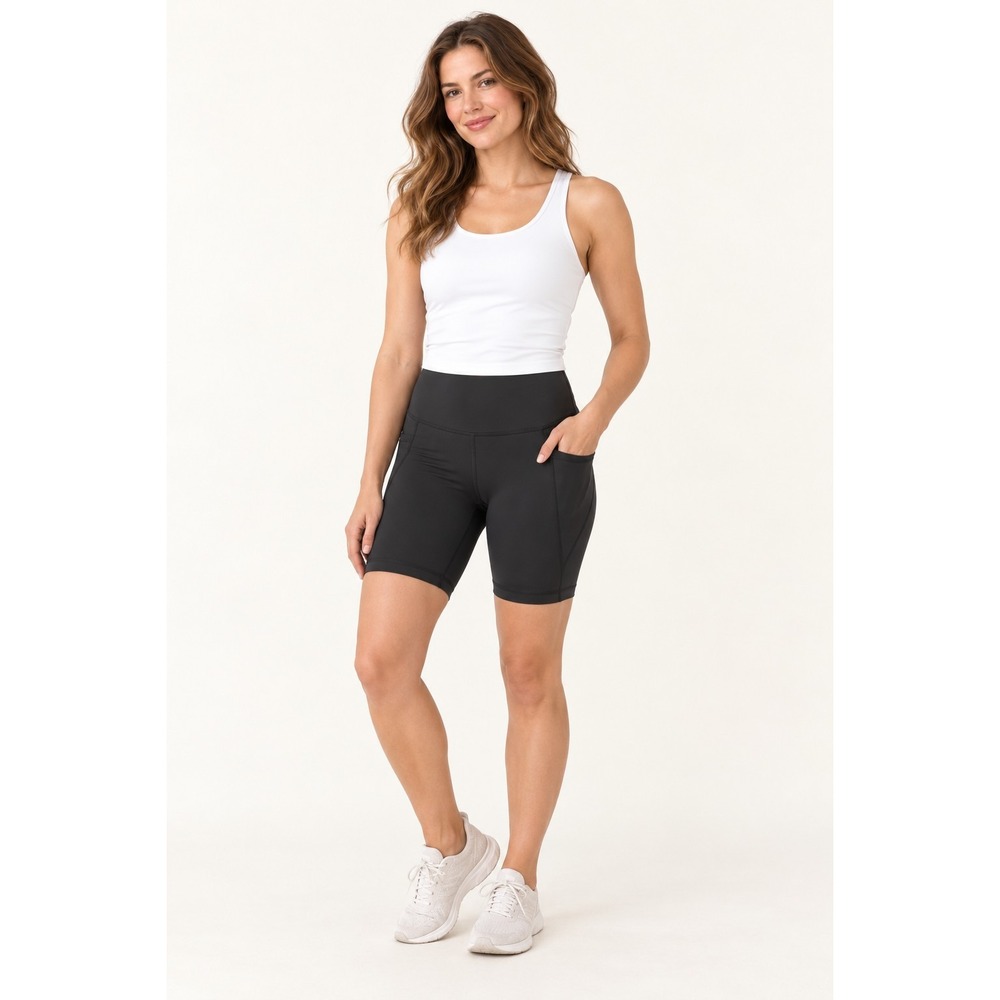 Old Navy Active High Rise Bike Short Womens Black Size Med Hike Run